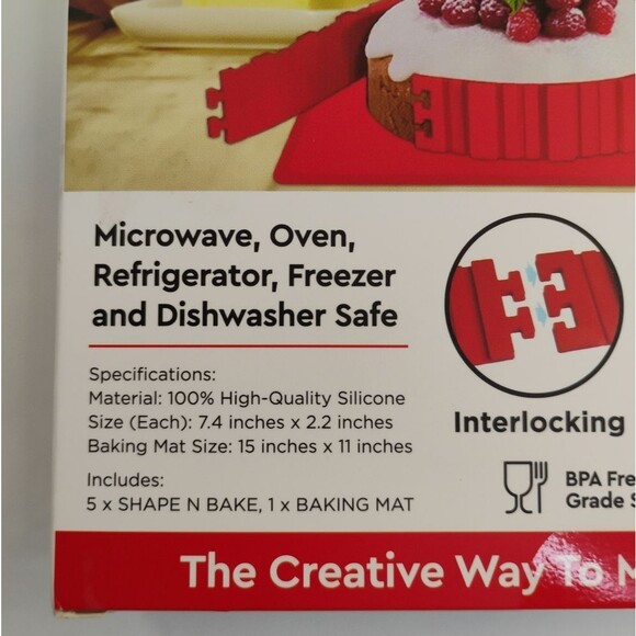Shake N Bake Custom Mold Silicone Baking Mat and Baking Accessories Tool NWT - Picture 14 of 16